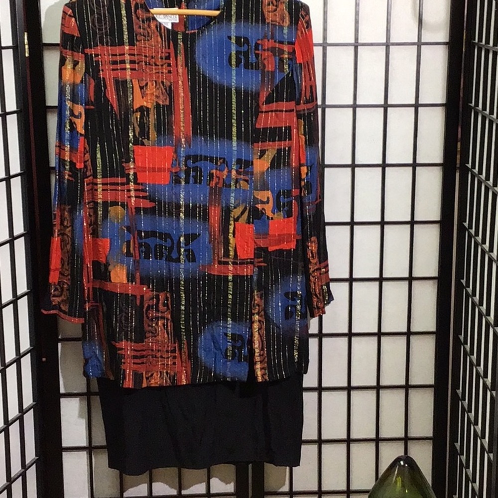 Vintage K C Spencer Dress-layered skirt look Sz 16